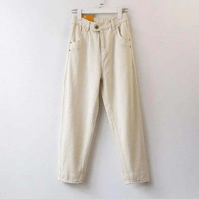 Женские джинсы свободного размера, женские джинсы свободного кроя, винтажный светильник, синие джинсы, Прямые Джинсы бойфренда