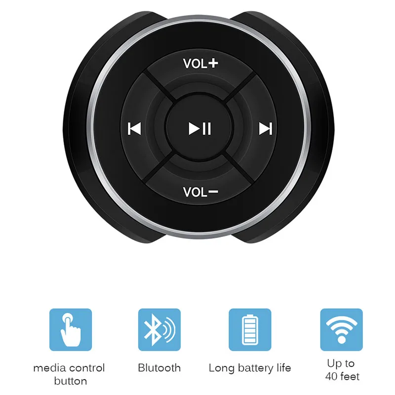 Беспроводной Bluetooth пульт дистанционного управления автомобильный руль мотоцикл велосипед руль медиа кнопка для Iphone для samsung Android телефон