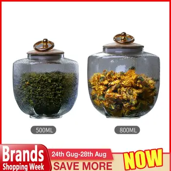 

Glass Sealed Storage Tank Kitchen Tea Coffee Beans Cans Storage Jars Kitchen Storage Box Sealing Food Preservation Container