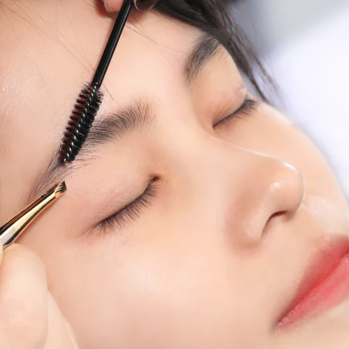 속눈썹 연장 일회용 눈썹 브러시 마스카라 막대 어플리케이터 스풀러 화장품 브러쉬 세트, 메이크업 도구, 50 개 2