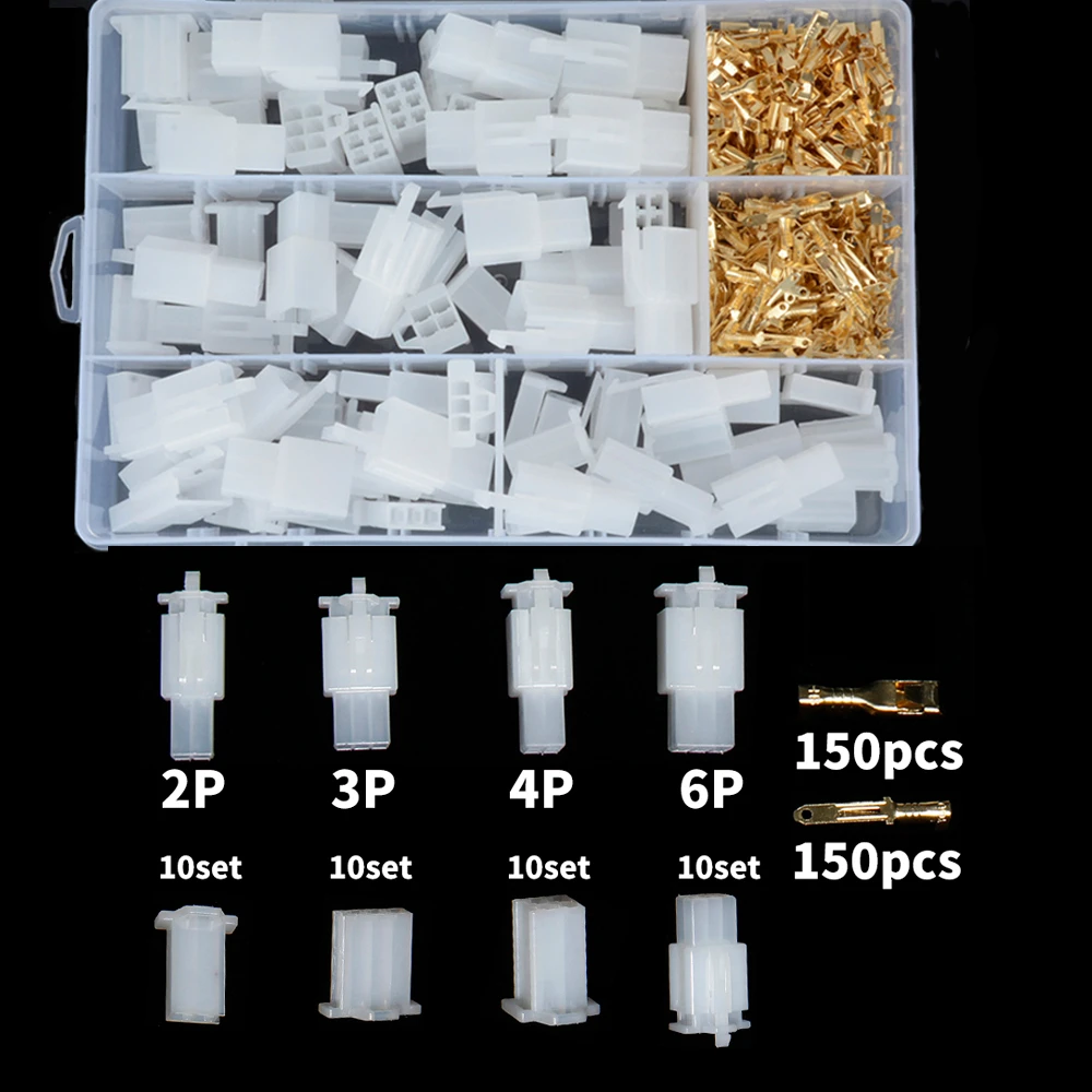 

Car Motorcycle 380Pcs/set Electrical 2 3 4 6 Pin Male Female Terminals Automotive 2.8 plug Kit Boat Wire Connector Terminal