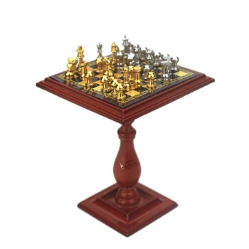 

1/12 Dollhouse Miniature Simulation Decor Accessories DIY Miniature Chess Set Kids Funny Toys