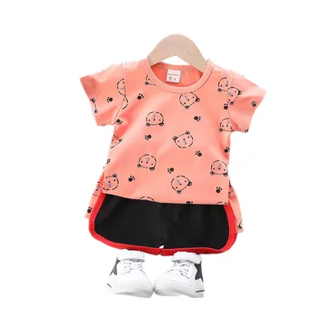 

Kids Clothes Suit New Summer Children Boys Girls Cartoon Print T Shirt Shorts 2Pcs/sets Baby Toddler Clothing Infant Sportswear