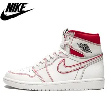 Air Jordan 1 ретро высокие OG "Phantom" мужские новые Sail черные кроссовки 555088-160