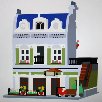 

15010 Creator Series The Parisian Restaurant Model Building Blocks 2418pcs 10243 Classic Architecture Toy 84010