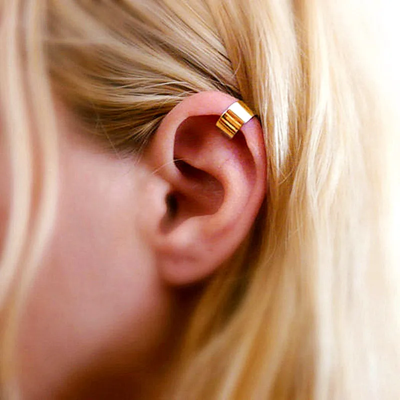 Ear Clip Earrings Clip Earrings Ear Clip Punk Rock Ear Clip Earrings For Women Without Piercing Earcuff Silver Color Non Pierced No Hole Earrings Ear Cuff Gold Jewelry