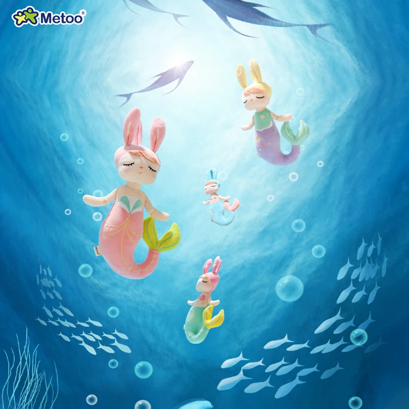 Новые плюшевые игрушки Metoo Mermaid Angela куклы с коробкой снов плюшевый кролик мягкие Подарочные игрушки для детей день рождения Рождественский подарок