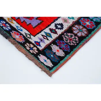 

80x396 Cm Red Handmade Boho Runner Rugs-3x13 Ft