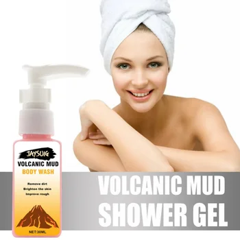 

2020 30ml/50ml Volcanic Mud Body Wash After-Sun Repair Deep Whitening Moisturizing Body Spa Volcanic Mud Shower Gel