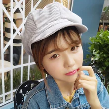 Женская винтажная Вельветовая Кепка для отдыха в английском стиле, ретро восьмиугольная кепка для дам, живописная зимняя шапка WHShopping