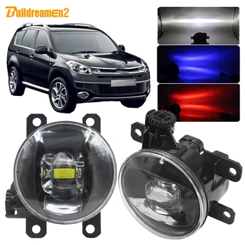 

Buildreamen2 2 Pieces Car 4000LM LED Lamp Lens Fog Light Devil Eye DRL Adjustable Light Beam H11 12V For Citroen C-Crosser