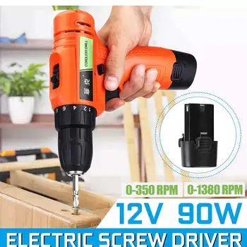 

100-240V Electric Drill 12V 2 Battery Cordless Drill Electric Screwdriver Mini Wireless Power Driver Chargeable Grinding Machine