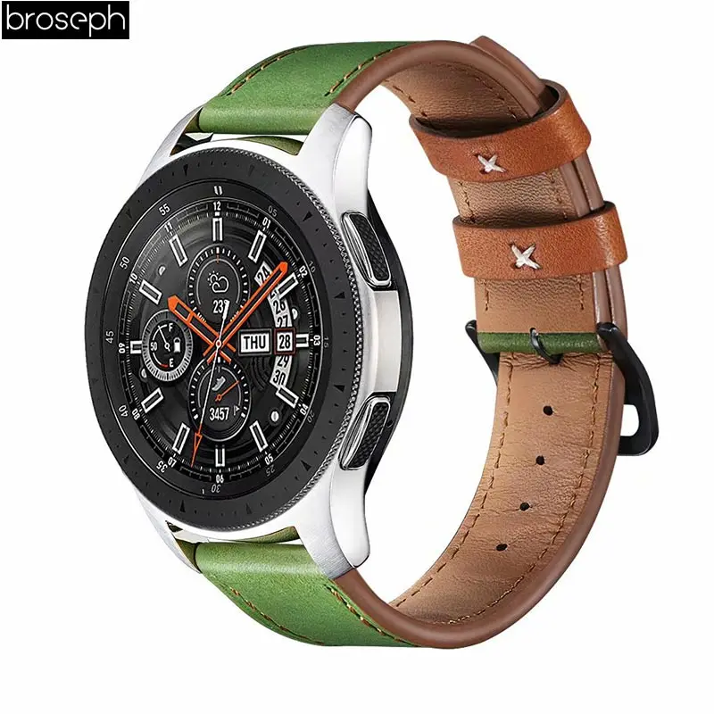 Ремешок для часов samsung gear S2 classic Sport 4 Band для Tic Watch 2 из мягкой натуральной кожи для Amazfit Bip Youth watch Bracelet