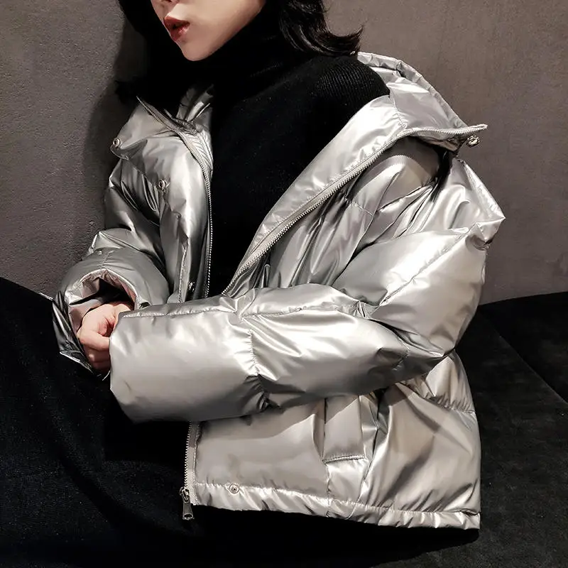 Короткая зимняя куртка женская парка свободная теплая толстая пуховая хлопковая куртка женская мягкая уличная одежда с длинным рукавом женская зимняя куртка Q1882