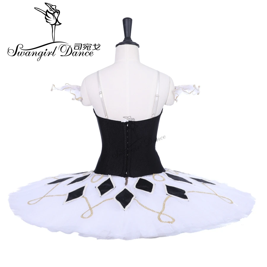 Женская Профессиональная юбка-пачка, белая, черная, блинная, для выступлений, балетная пачка, сценический костюм, костюм-пачка, BT9228