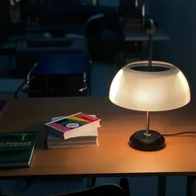 Lampe de chevet nordique pour chambre à coucher, verre, marbre, sable, Nickel brossé, rétro, décoration de lecture