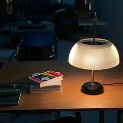 Lampe de chevet nordique pour chambre à coucher, verre, marbre, sable, Nickel brossé, rétro, décoration de lecture 