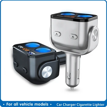 

12V USB Car Charger Cigarette Lighter Socket Splitter Auto USB Charge Cigarette Lighter Sockets Adapte Dual QC 3.0 USB Charger