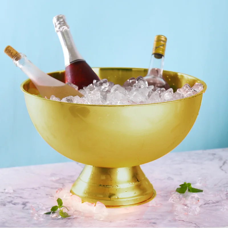 304 Stainless Steel Deer Head Ear Champagne Bowl Beer Bucket Keg Double Wall Food Grade Red Wine Beer Cooler Ice Bucket Bar ice bucket
