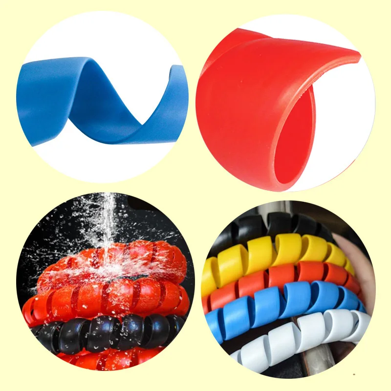 8-28mm 2m cable spiral wrap spiral cable Colorful wire wrap spiral in cable sleeve spiral cable protector Winding Pipe