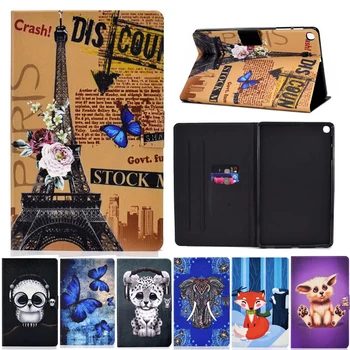 

Case For Samsung Galaxy Tab A 10.1 2016 T580 T585 Cover Smart leather Cartoon Card slot Stand soft case for Galaxy Tab A6 10.1"
