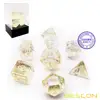 Bescon Unpainted Raw Plating Polyhedral Dice Set of Pearly Transparent, RPG Dice Set of 7 4
