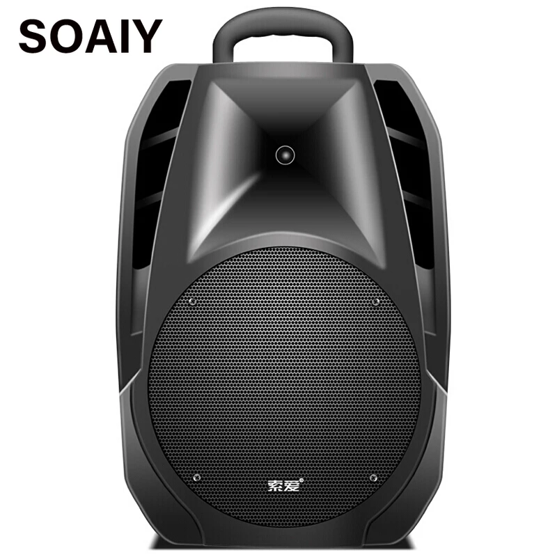 

New 8 Inch Wireless Bluetooth Speaker Big Horn Subwoofer Stereo Portable Home Outdoor Trolley Speakers Support AUX TF USB FM