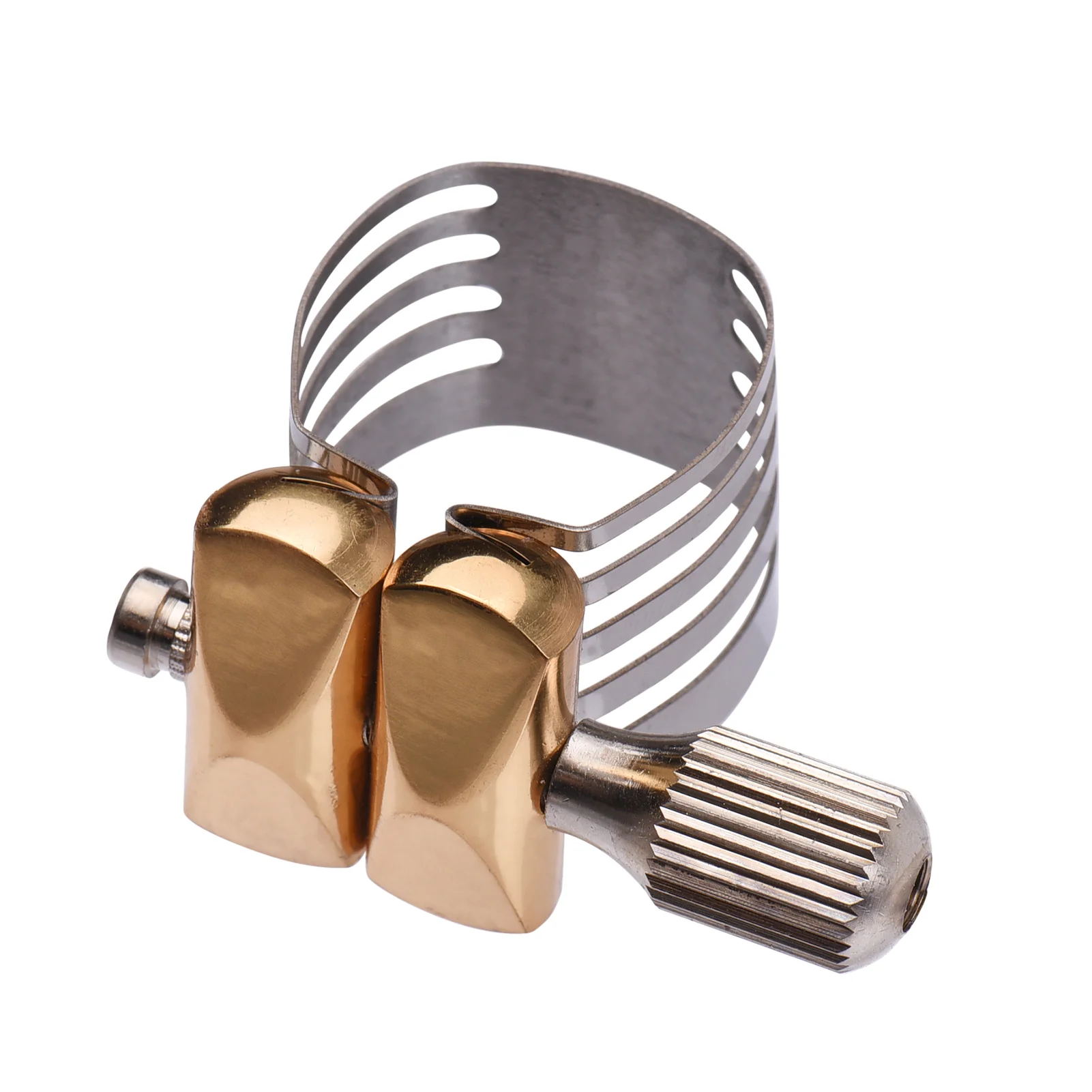 

Muslady Single Screw Adjustment Saxophone Ligature Compact Durable Sax Ligature for Soprano Saxophone