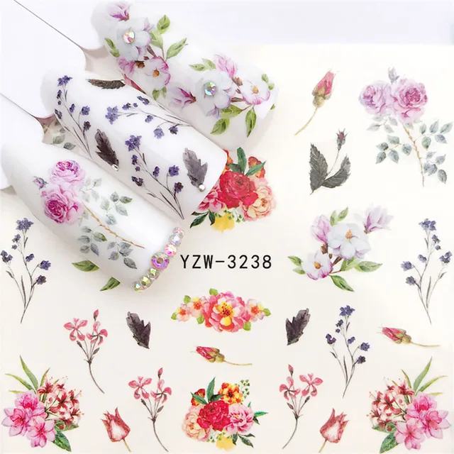 Nail Stickers Sliders For Nails Winter Sticker Elk Figure Nail Art Decorations Wolf Animal Transfer Watermark Water Slider YZW-3238