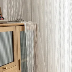Pale Translucent Leaves  Curtains for Living Dining Room Bedroom