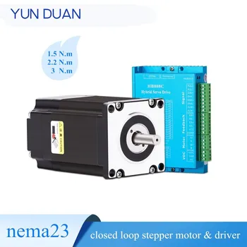 

Hybrid encoder stepper motor Nema23 with driver kit 1.5, 2.2, 3Nm closed loop stepper motor & HB080C driver