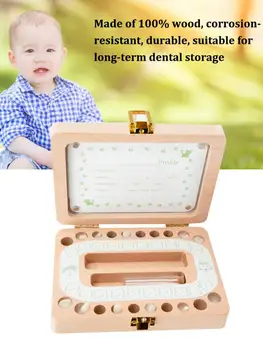 

Wooden Photo Frame Fetal Hair Deciduous Tooth Box Children Dental Storage Box Durable And Environmentally Storage Box For Baby