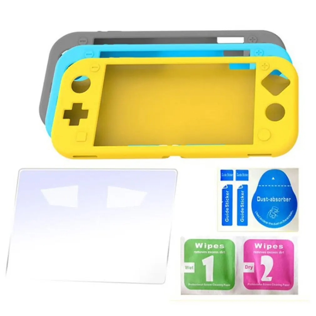 Силиконовый защитный чехол для shand для Switch Lite, мини-чехол с защитной пленкой для экрана