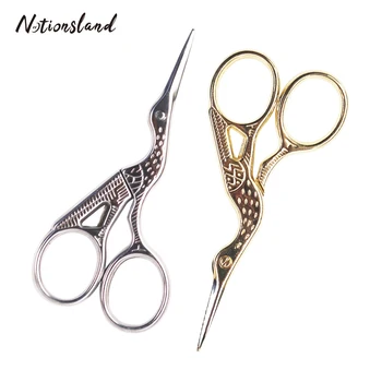 

1PC Vintage Stork Scissors Tailor Scissors for Cross Stitch Needlework DIY Craft Stainless Steel Dressmaker's Shears Sewing Tool