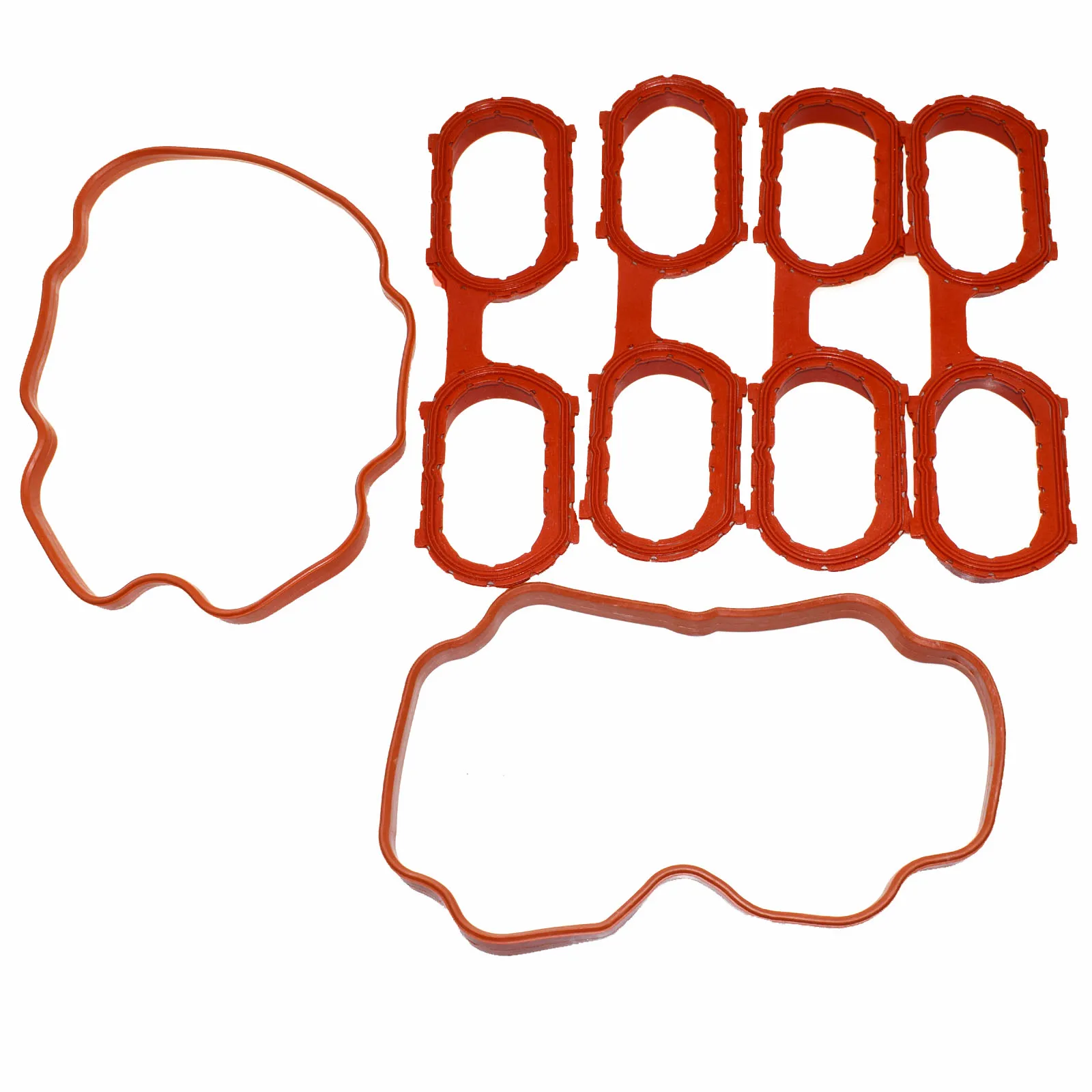 WOLFIGO 6 Pcs Engine Intake Manifold Cover Gasket Set For BMW 530i 540i 740i 740iL 840Ci X5 Z8 11611433328 11611729727