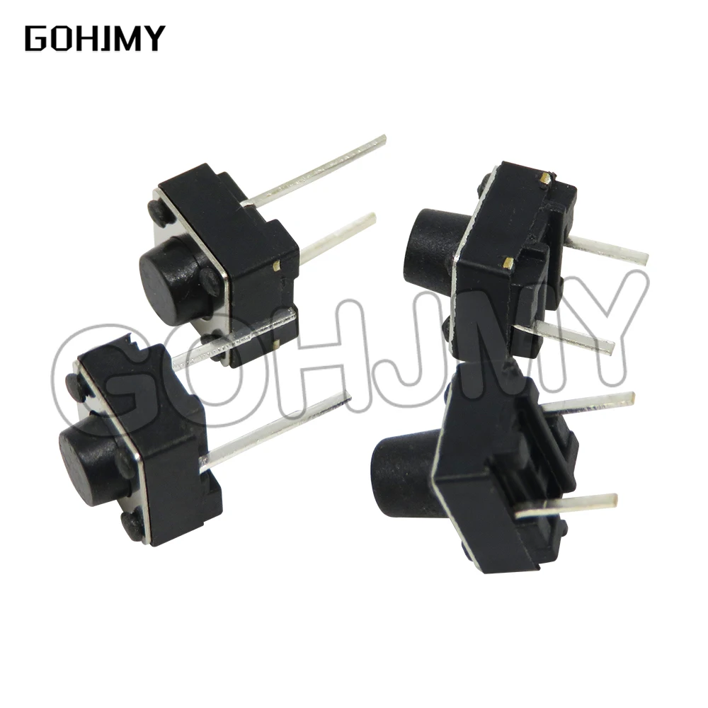 100PCS Micro Switch 6X6X 4.3/5/6/7MM 2PIN Tactile Push Button 6*6* 4.3mm 5mm 6mm 7mm Power switch button | Электронные