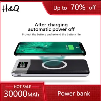 

Power Bank Wireless Charging 30000 mAh Mobile Phone Fast Charger Portable Outdoor Travel Charger LCD Digital Display Powerbank