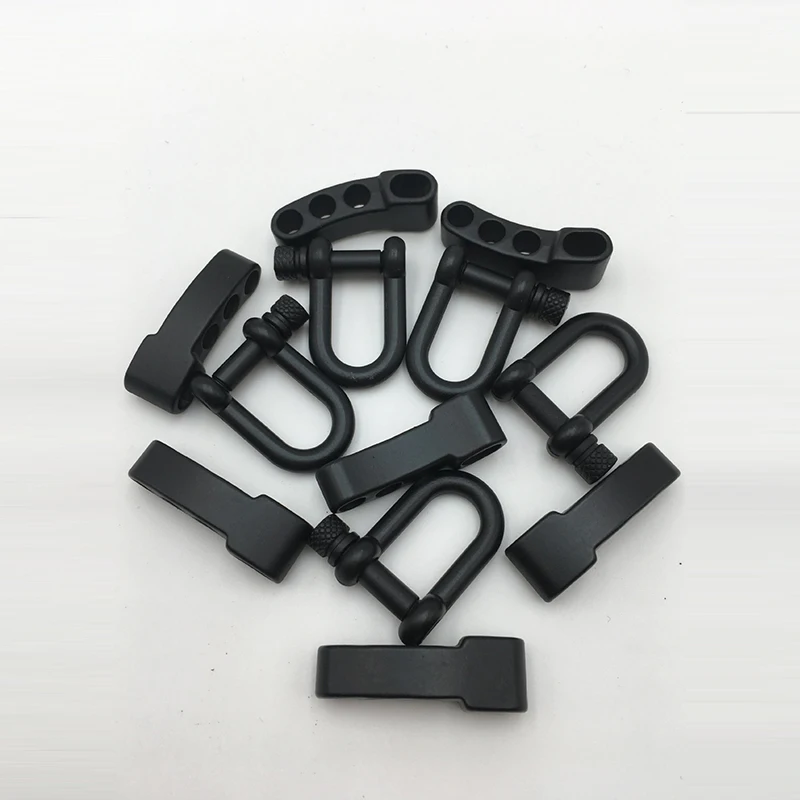 U Flat Adjustable Shackle Buckle Clasp for Survival Paracord Bracelet for Outdoor Sport DIY Rope Bracelet Parachute Cord 2PCS paracord rope,braided paracord,paracord accessories,paracord bracelet,paracord bracelet accessories
