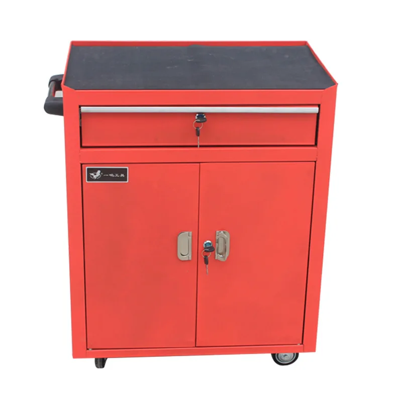

Yiming Tool Car Hardware Tool Cabinet Aftermarket Net Type Double Door with Drawer Enclosed Cat Algam Toolbox