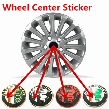 

4pcs 50mm or 56mm Car Wheel Center Hub Cap Logo Sticker Decals Badge Emblem For Alfa Romeo Rims Cap Car Styling Auto Accessories