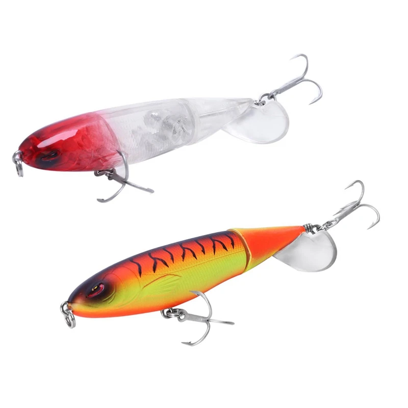 2 шт. Whopper Plopper рыболовная приманка 13 г 90 мм Topwater вращающийся хвост Vmc Крючки бас