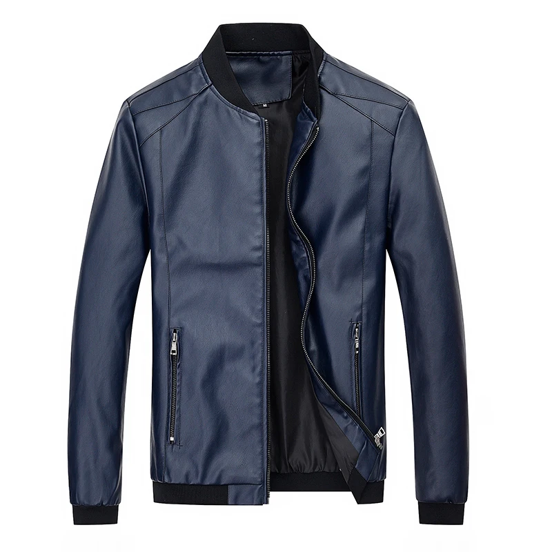 Мужская кожаная куртка, брендовая куртка из искусственной кожи, мужские пальто, верхняя одежда, Байкерская мотоциклетная мужская куртка из искусственной кожи