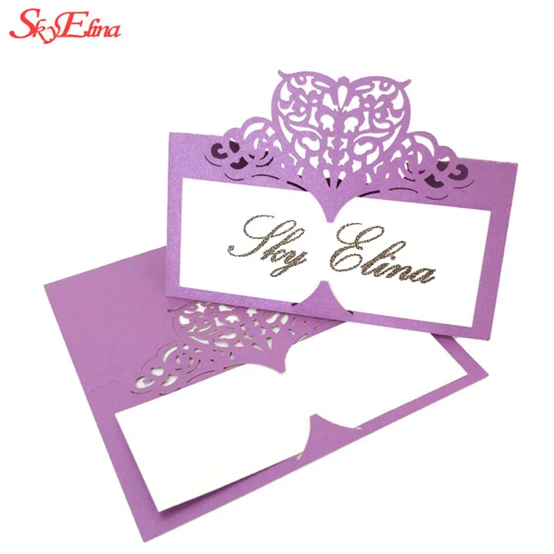 10 шт. свадебные карточки в форме сердца лазерная резка 8zsh871 | Дом и сад