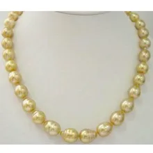 Ювелирные изделия из настоящего золота, жемчужное ожерелье с подвеской из серебра 925 пробы