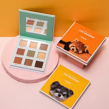 

9 Colors Sweet Lovely Pets Eyeshadow Pallete Matte Shimmer Glitter Nude Eye Makeup Pigment Silky Touch Cosmetics
