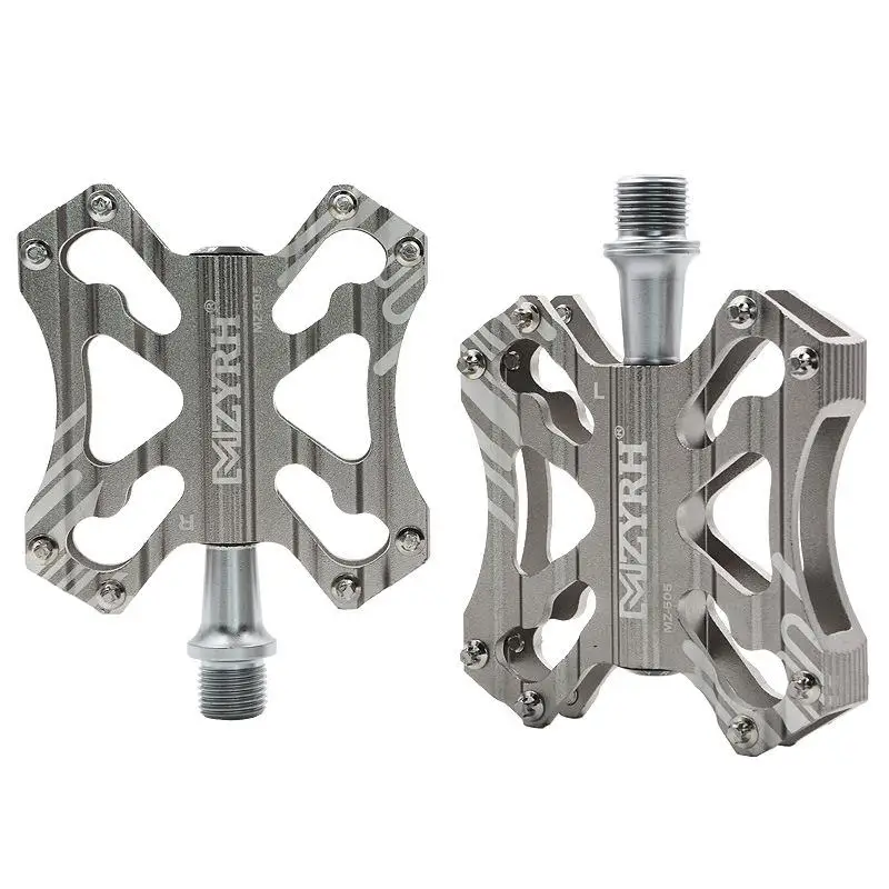 Titanium Kuulee MZYRH педали для велосипеда из алюминиевого сплава, подшипник для горного велосипеда, супер светильник, педали для велосипеда - Цвет: Titanium