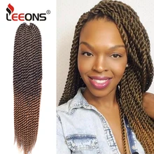 

Leeons Synthetic Senegalese Twist Crochet Hair Extensions Braiding Hair Smooth And Supple Twist Braids 13 Colors Available
