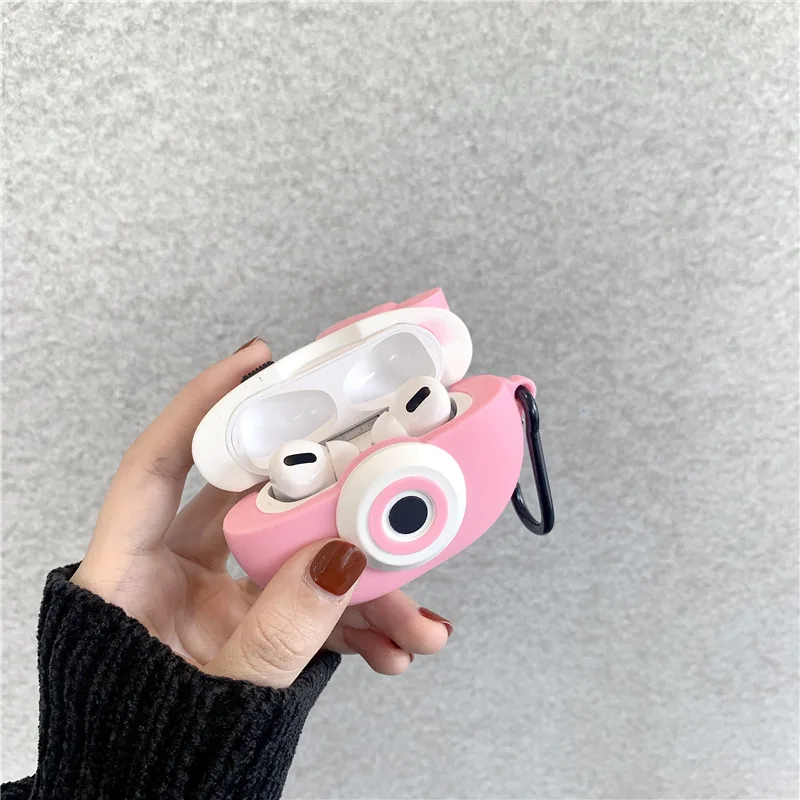 Для AirPods Pro 3 Чехол розовый для камеры с кошкой милый мягкий силиконовый чехол