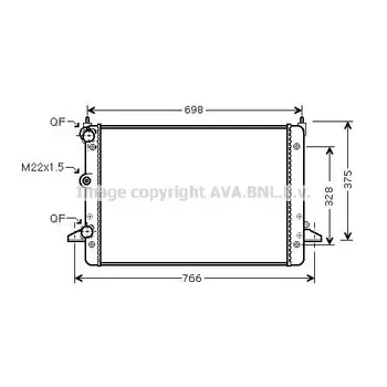 

Cooling system radiator VW Sharan 2.8i 24V 00 AVA QUALITY CO