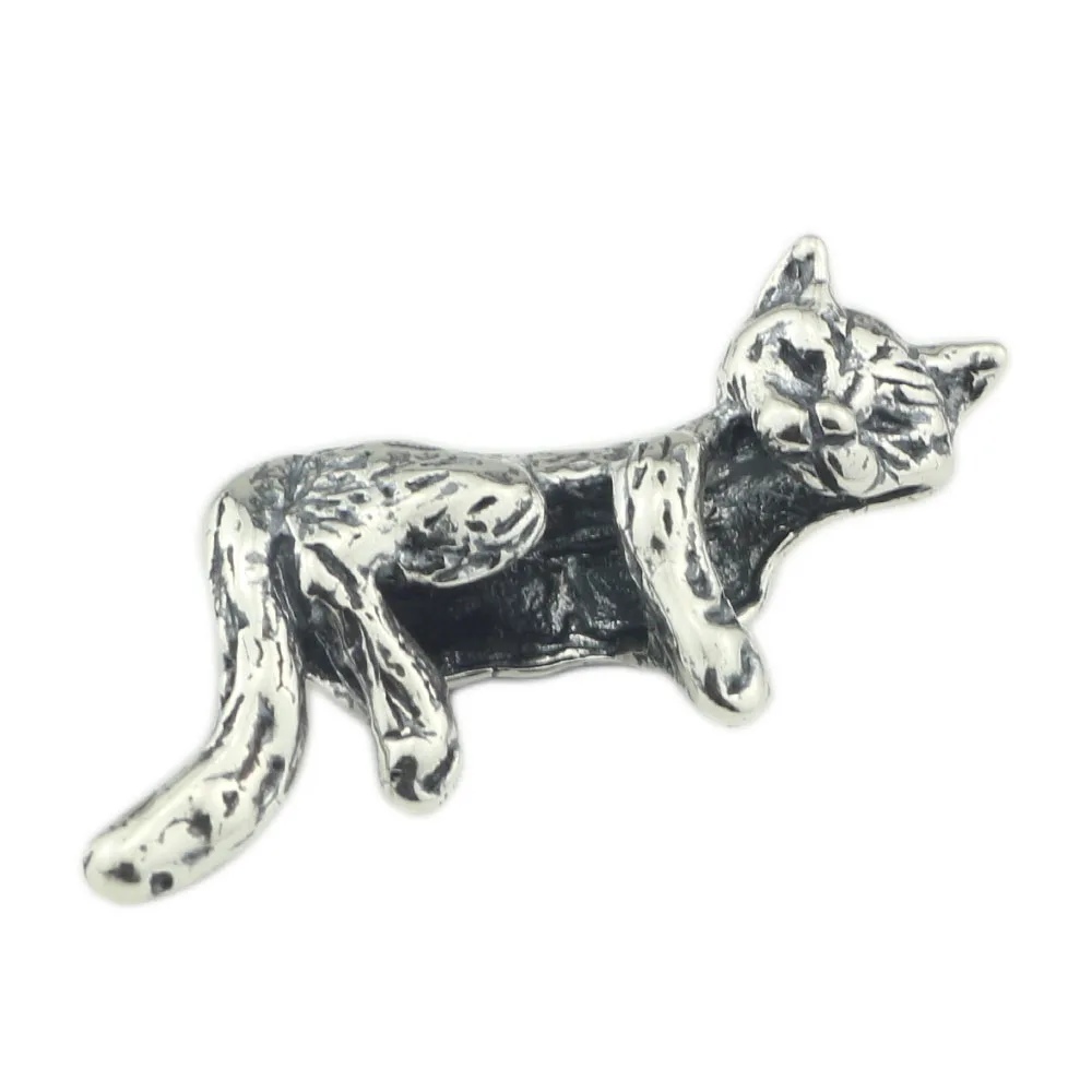 

S925 Sterling silver Diy Jewelry A cat napping For Jewelry Making Charm Fits Troll Bracelet&Bangle Gift free shipping